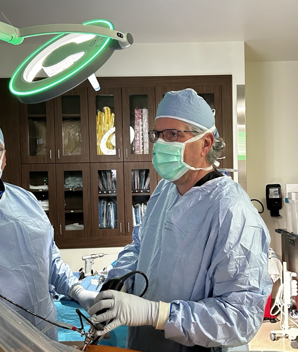 Dr. Harlan in the operating room
